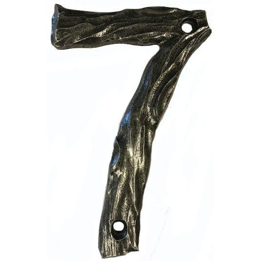 LHN7-P Log House Number 7, Pewter, 1 piece